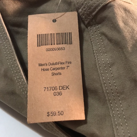 Duluth Trading Company Flex Fire Hose Carpenter 7” Shorts Sz 36 waist - Picture 8 of 8